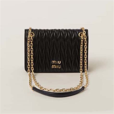 miu miu matelasse satchel bag|Black Matelassé Nappa Leather Mini.